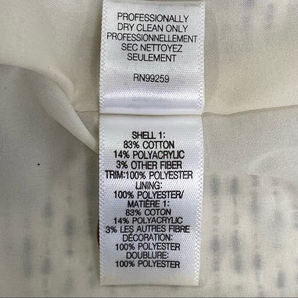 Vera Wang Lavender Label Boucle Tweed Skirt Womens Size 10 Black White Cotton - Picture 12 of 13